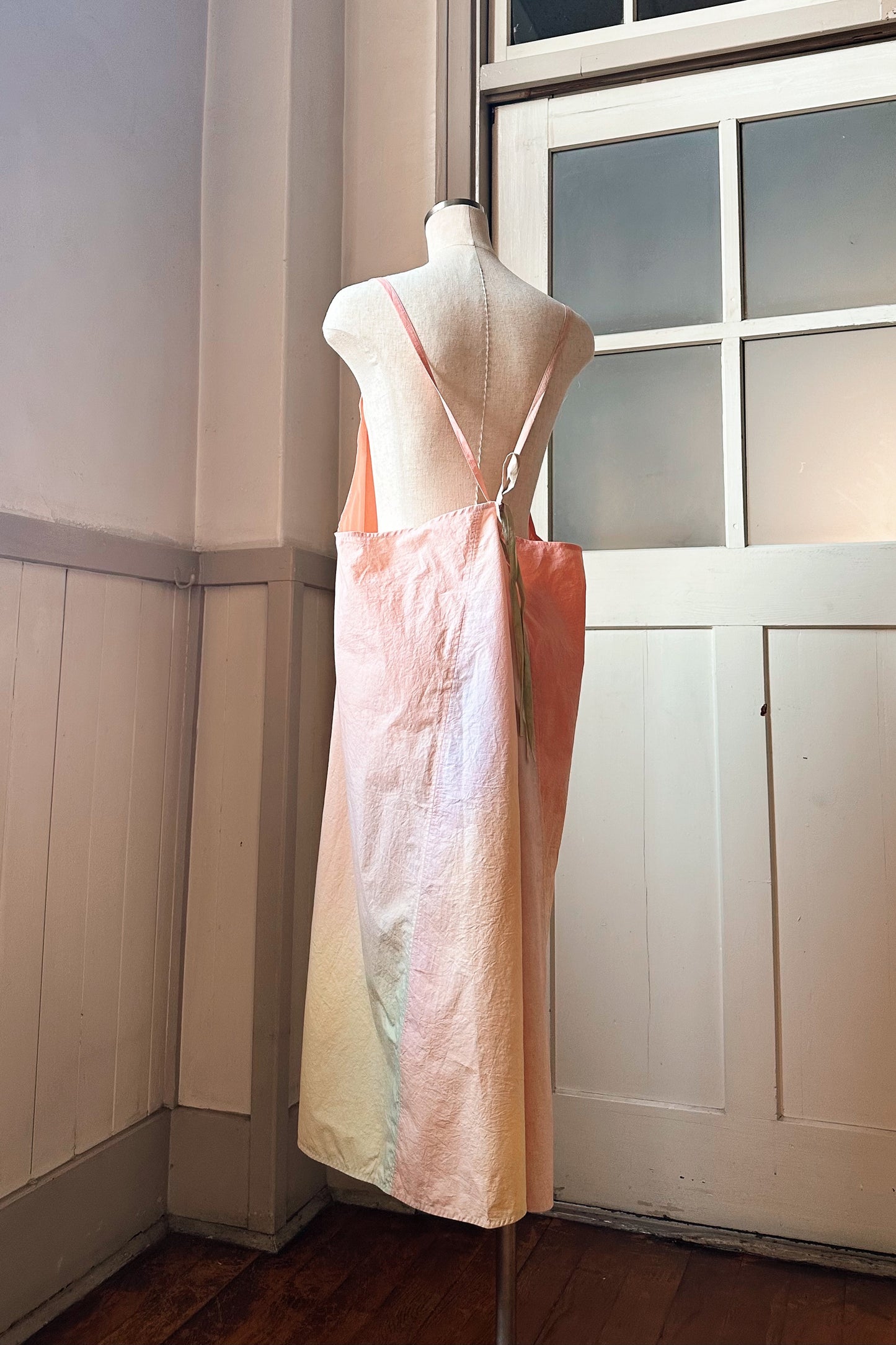 【受注生産】草木染めエプロン Pink Orange